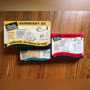 1960s Tandy Tooled Leather Craft Kit DIY